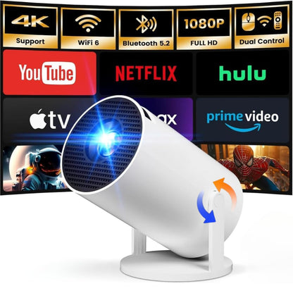 Smart Portable Projector + Free Netflix For 1 Year